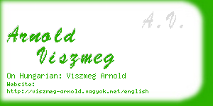 arnold viszmeg business card